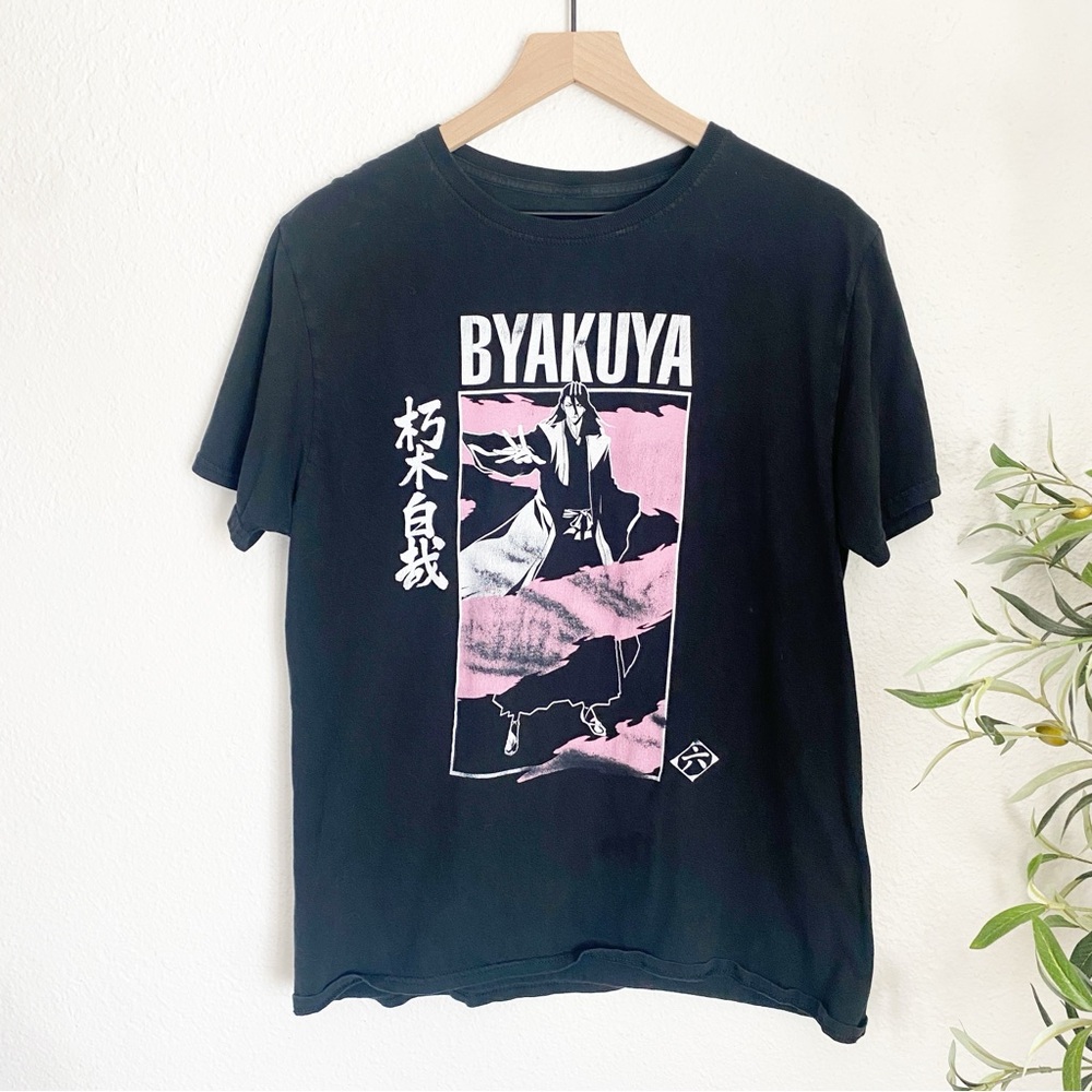 Bleach Anime Byakuya Graphic Tee Black L